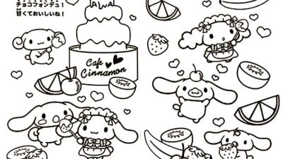 Cinnamon roll coloring book