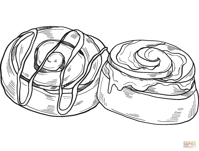 Cinnamon roll coloring book