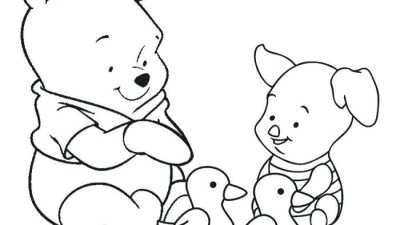 Coloring book pooh bear