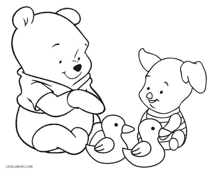 Coloring book pooh bear