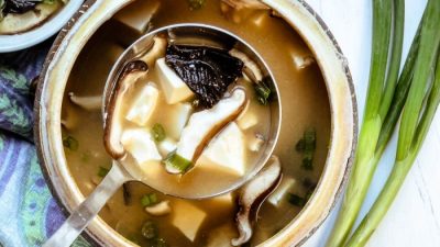 Soup miso tofu mushroom mushrooms recipes recipe can not steamykitchen healthy soups so steamy kitchen asian add spinach white make