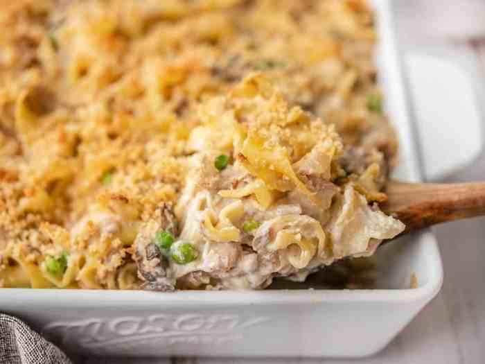 Tuna noodle casserole recipe with cream of mushroom soup