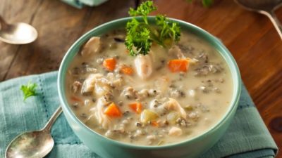 Wild rice and turkey soup recipe