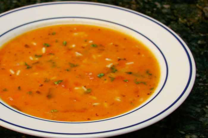 Tomato and rice soup recipe