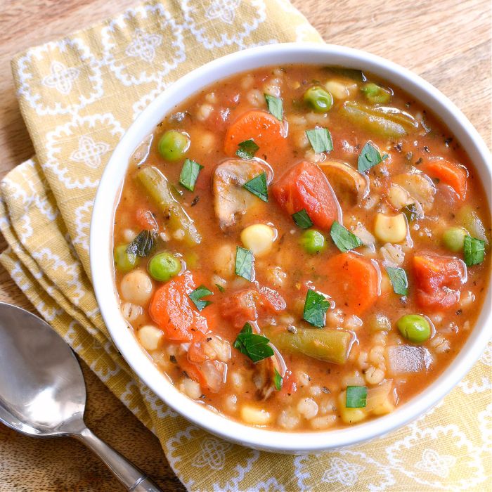 Barley veg soup recipe